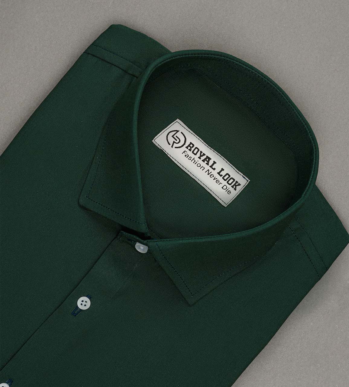Green Plain Formal Shirt