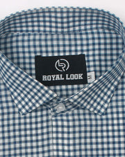 Dark Green Boxes Check Shirt