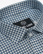 Dark Green Boxes Check Shirt