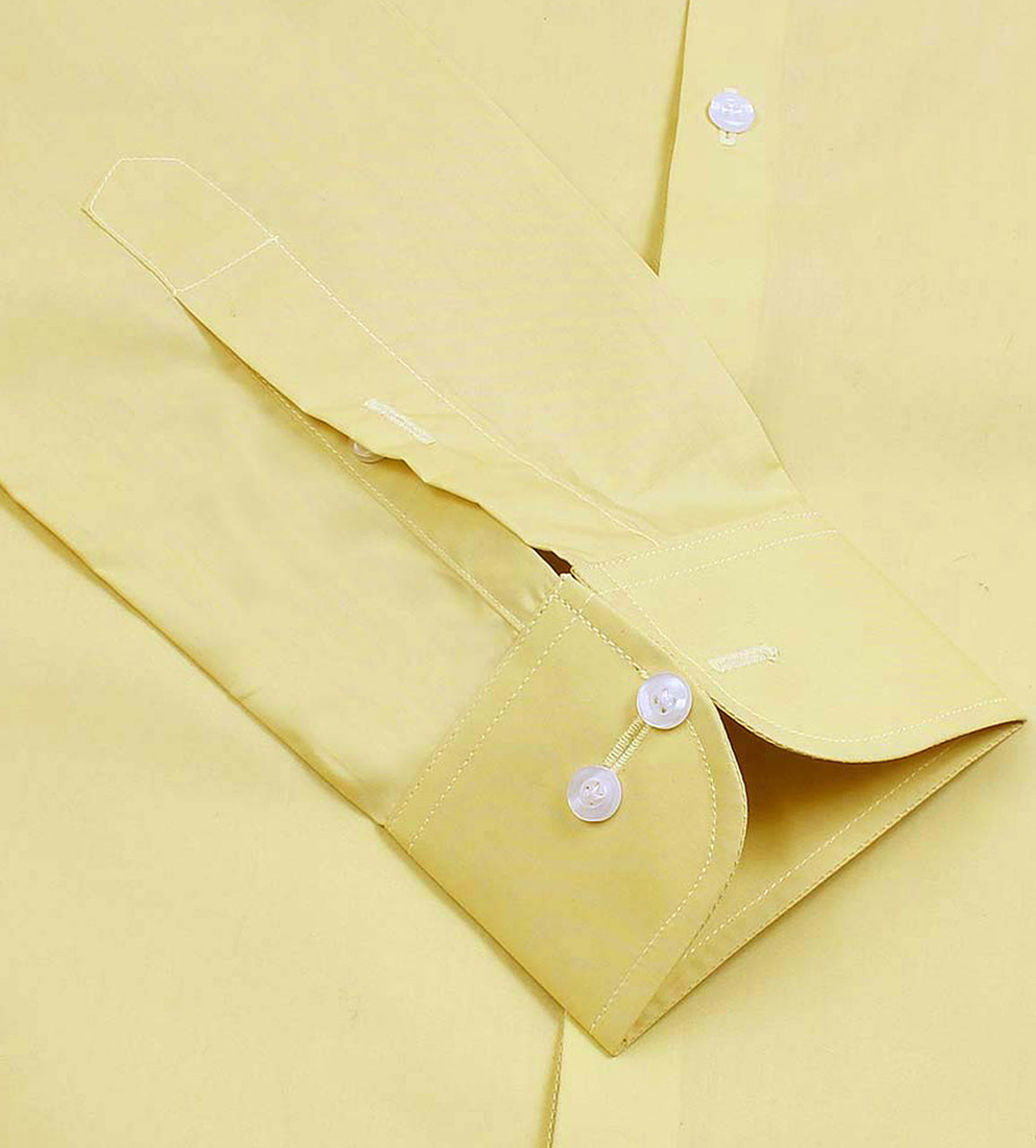 Yellow Plain Mens Formal Shirt