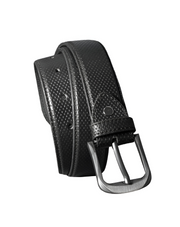 black textured Leather belt