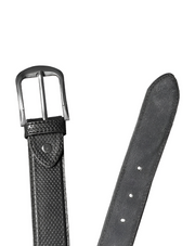 black textured Leather belt