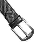 black textured Leather belt