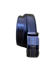 Black buckle plain Leather belt