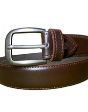 dark brown plain Leather belt