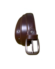 dark brown plain Leather belt
