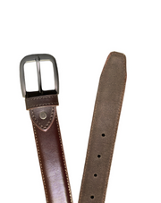 dark brown plain Leather belt