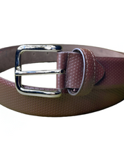 Brown doted brown plain Leather belt