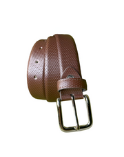 Brown doted brown plain Leather belt