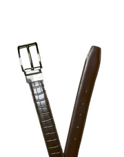 brown textured  Leather belt