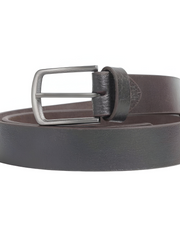 dark brown plain leather belt