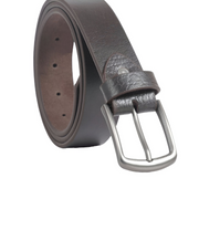 dark brown plain leather belt