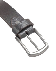 dark brown plain leather belt