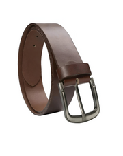 dark brown plain leather belt