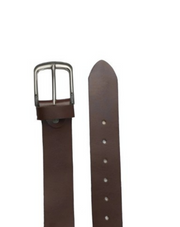 dark brown plain leather belt