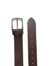 dark brown plain leather belt