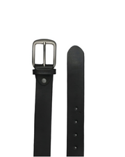 black plain leather belt