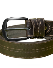 dark stitch style leather belt