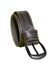 dark stitch style leather belt