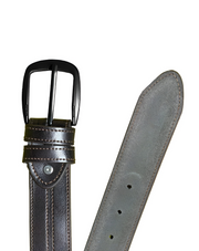 dark stitch style leather belt