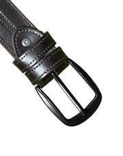 dark stitch style leather belt