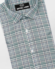 Green Textured Check Shirt