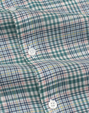 Green Textured Check Shirt