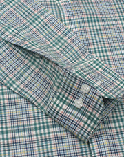 Green Textured Check Shirt