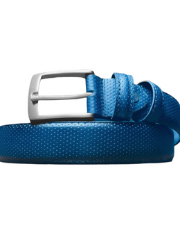 Blue doted plain Leather belt