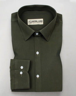 Dark Green Plain Shirt