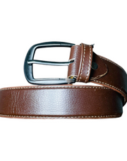 dark brown  shiny leather belt