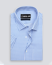 Blue & White Check Shirt