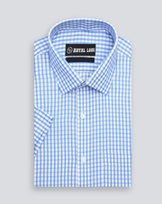 Blue & White Check Shirt