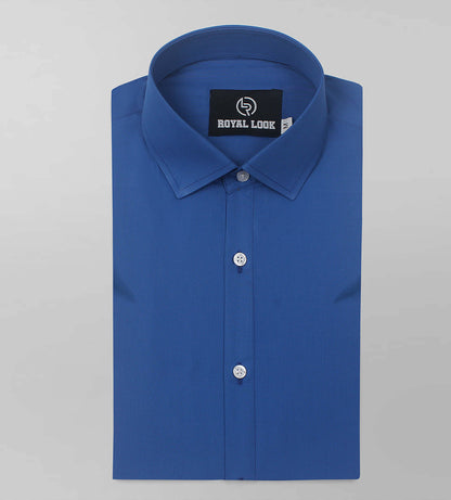 Blue Mens Plain Shirt